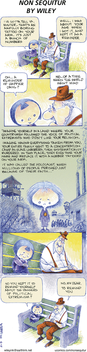 Non Sequitur, by Wiley - Politcal Extremism